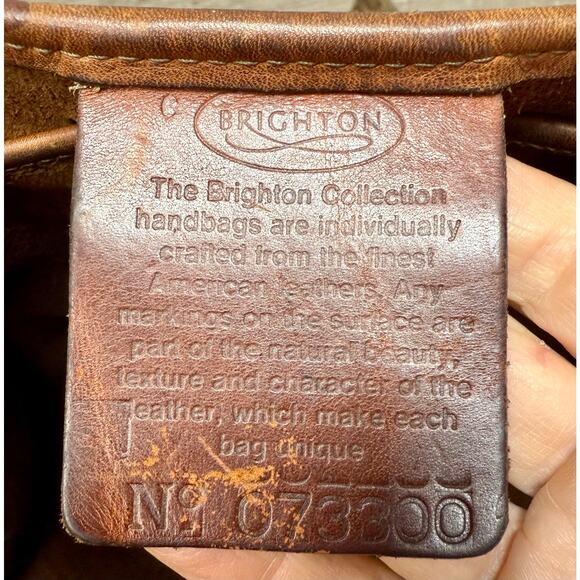 Vintage Brighton Leather Bucket Bag Western Brown - Picture 14 of 16